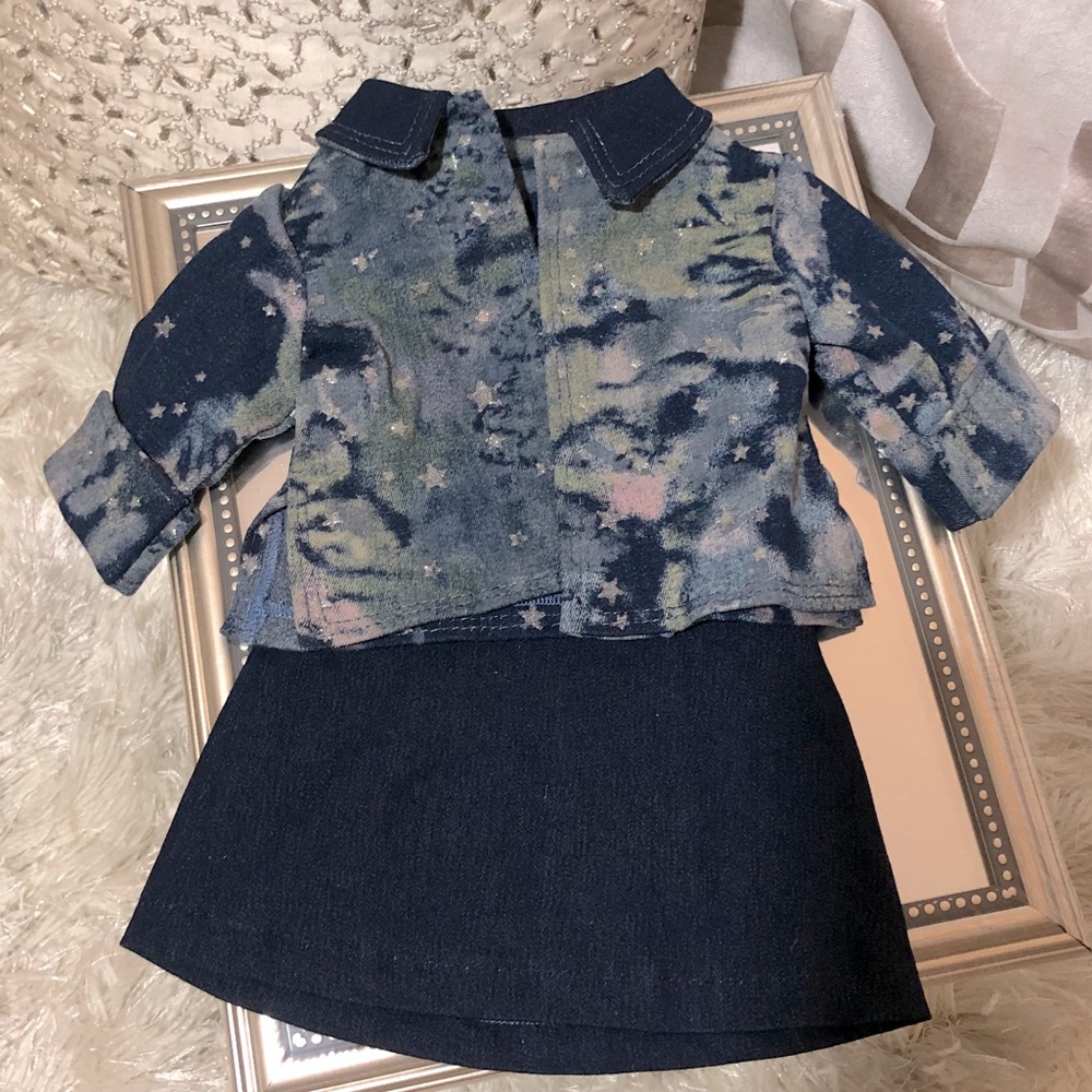 American Girl Doll Jean Jacket & Skirt